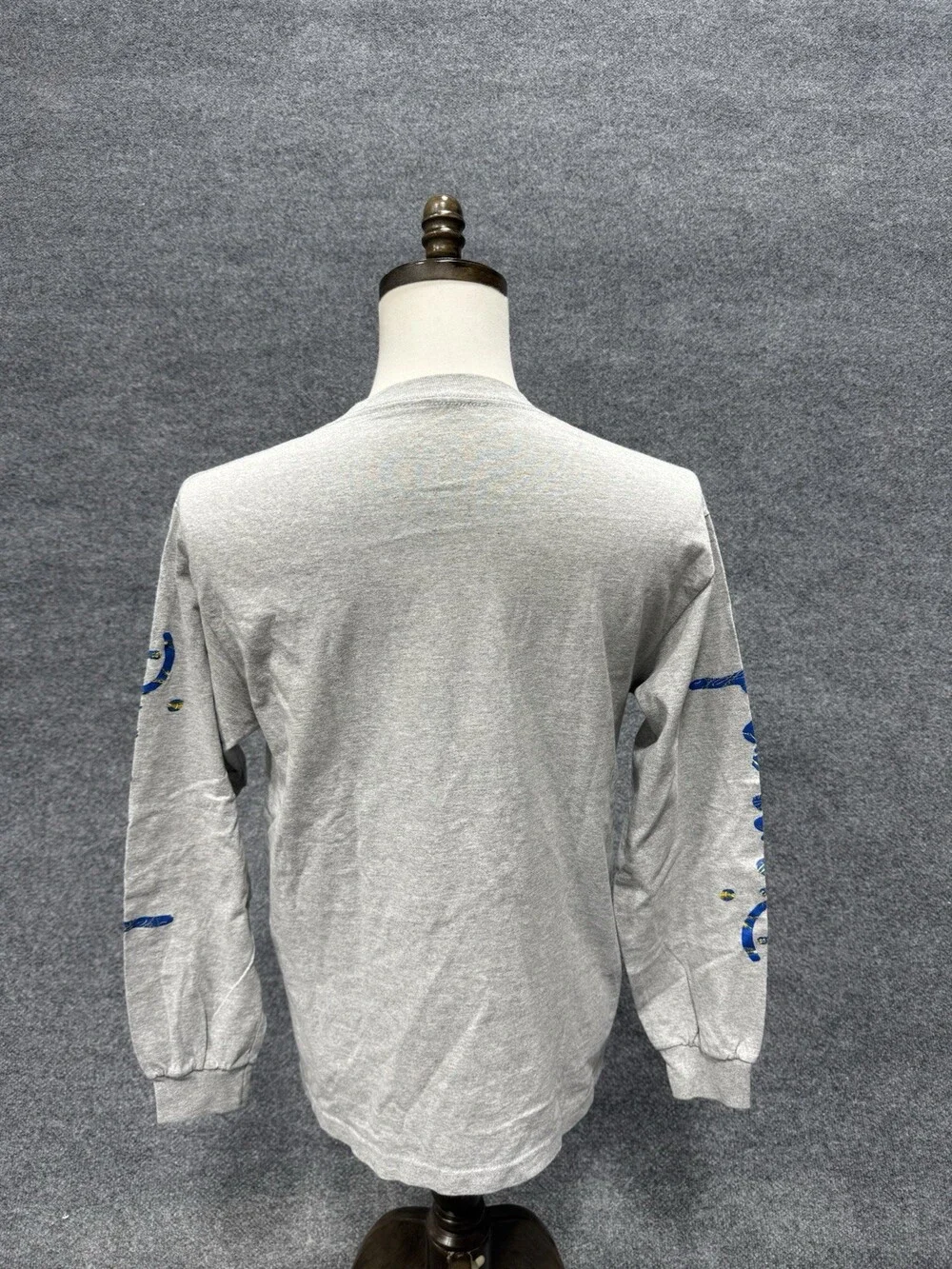 Diamond Supply Co Long Sleeve T Shirt Mens M Gray Nautical Graphic Made USA